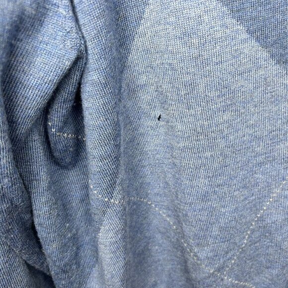 Fairway & Greene Masters Golf 1/4 Zip Argyle Italian Merino Wool Sweater Sz L - Picture 10 of 10